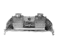 English Sterling Silver Ink Stand 1923
